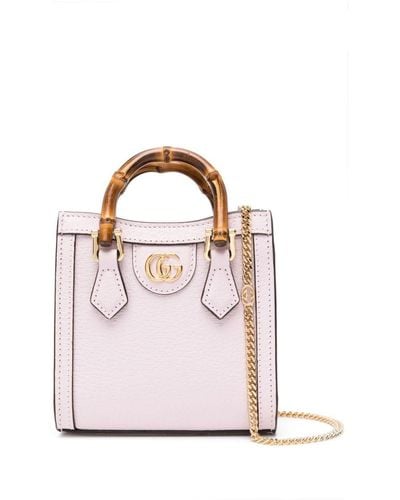 Gucci Diana Leather Mini Bag - Pink