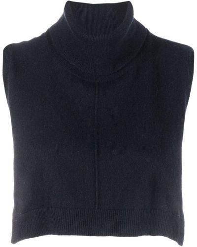 Chinti & Parker High-neck Sleeveless Knitted Top - Blue