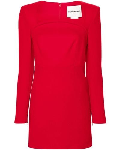 Roland Mouret Long-sleeve Wool Dress - Red