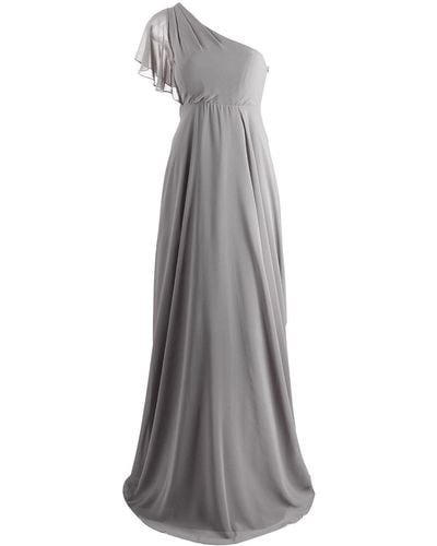 Marchesa Cremona One-shoulder Dress - Gray