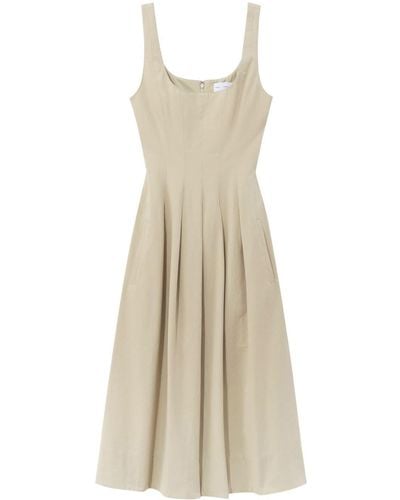 Proenza Schouler Pleated Cotton Dress - Natural