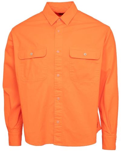 Human Made Work Twill Cotton Shirt - Orange