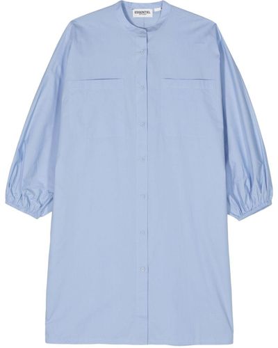 Essentiel Antwerp Fragile Belted Shirtdress - Blue