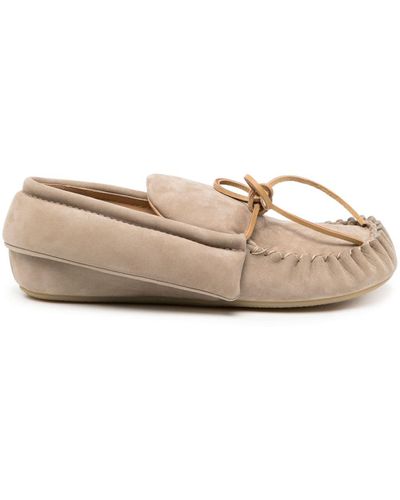 JW Anderson Suede Moccasin Loafers - Natural