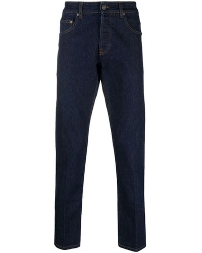 Lardini Straight-Leg-Jeans mit Logo-Patch - Blau