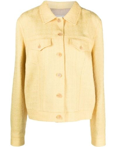 Giuliva Heritage Spread-collar Shirt Jacket - Yellow
