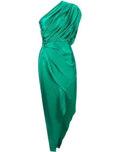 Michelle Mason Vestido asimétrico con espalda descubierta - Verde