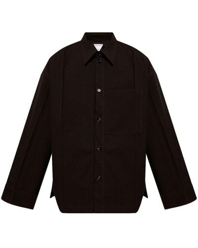 Bottega Veneta Wool Shirt Jacket - Zwart