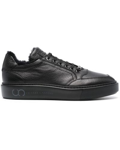 Casadei Cervo Leren Sneakers - Zwart