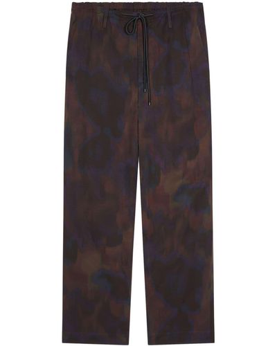 Dries Van Noten Overdyed Loose-fit Trousers - Blue