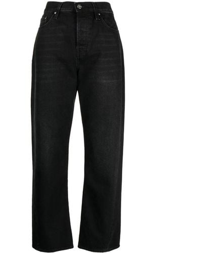 Totême Twisted Seam Wide-leg Jeans - Black