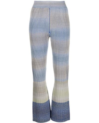 Jonathan Simkhai Ribbed-knit Trousers - Blue