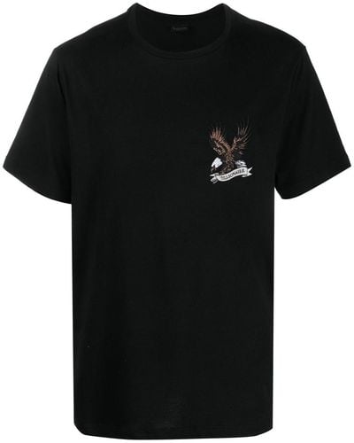 Billionaire Crest-logo Crew-neck T-shirt - Black