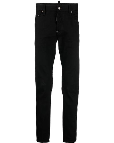 DSquared² Mid-rise Slim-cut Jeans - Men's - Polyester/spandex/elastane/cotton - Black