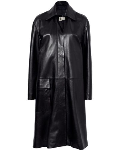 Proenza Schouler Billie Lacquered Leather Coat - Black