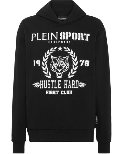 Philipp Plein Logo-print Cotton-blend Hoodie - Black
