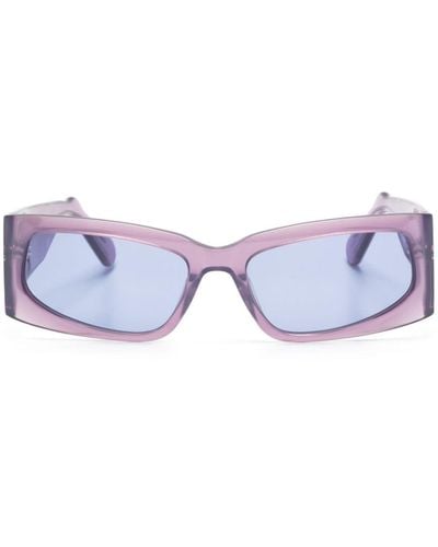 Gcds Eckige Sonnenbrille mit Logo-Gravur - Blau