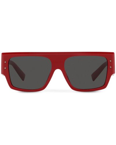 Dolce & Gabbana Dna Oversize-frame Sunglasses - Red