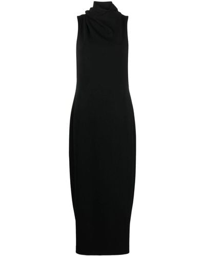 Giorgio Armani Mouwloze Midi-jurk - Zwart
