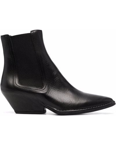 Roberto Del Carlo Mid-heel Leather Boots - Black