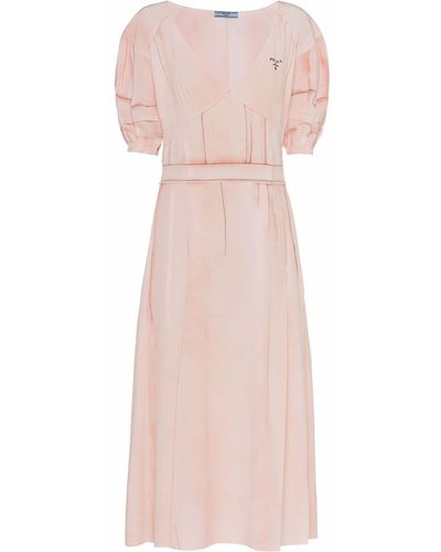 Prada Kleid mit Logo-Print - Pink