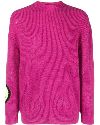 Barrow Pullover im Distressed-Look - Pink
