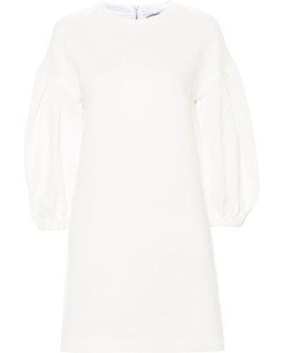 Max Mara Embossed-logo Mini Dress - White