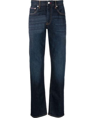 Tommy Hilfiger Regular Jeans Met Mercer Print - Blauw