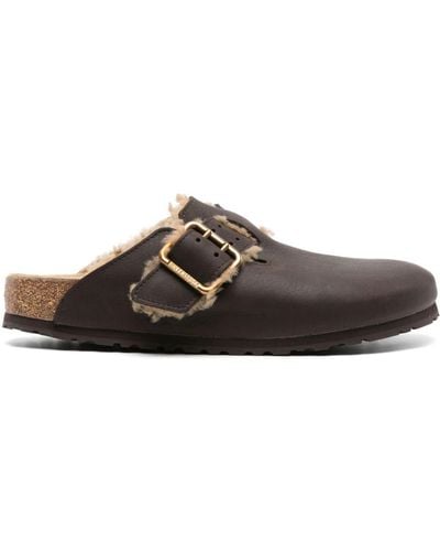 Birkenstock Boston Clogs mit Shearling-Futter - Braun