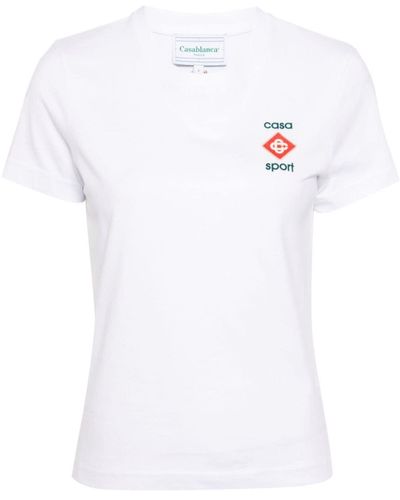 Casablancabrand T-shirts Casa Sport en coton biologique (lot de deux) - Blanc