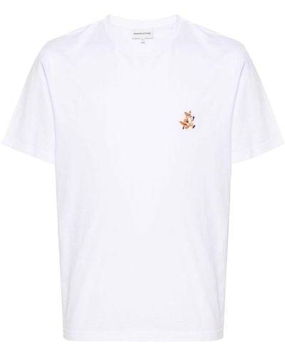 Maison Kitsuné T-shirt Speedy Fox en coton - Blanc