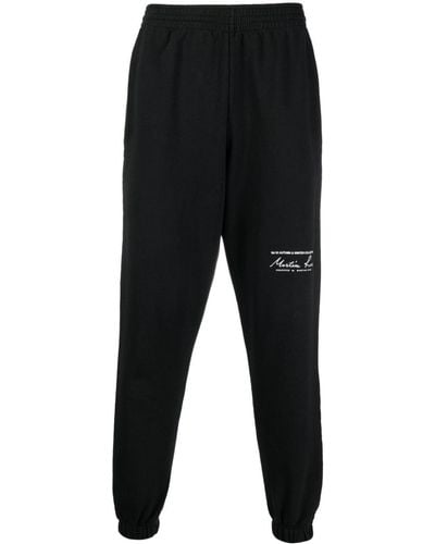 Martine Rose Logo-print Slim-fit Track Pants - Black