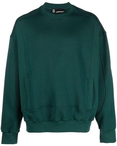 Styland X Notrainproof Seam-detail Cotton Sweatshirt - Green