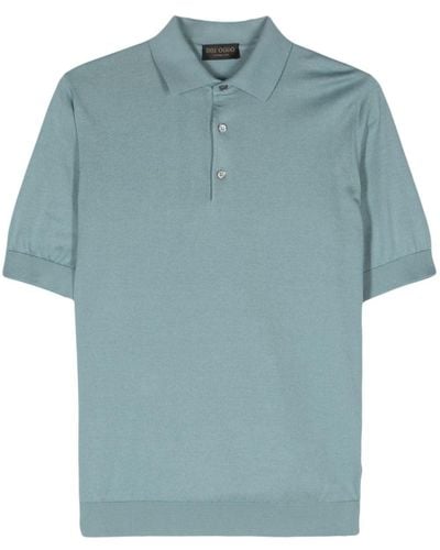 Dell'Oglio Short-sleeve Cotton Polo Shirt - Blue