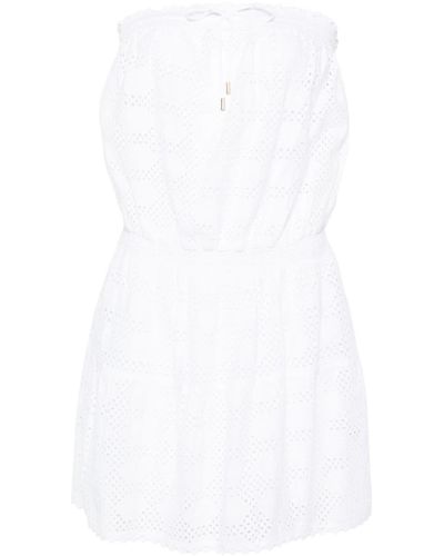 Melissa Odabash Colette Broderie-anglaise Mini Dress - White