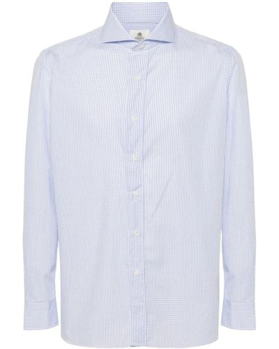 Luigi Borrelli Napoli Check-pattern Cotton Shirt - White