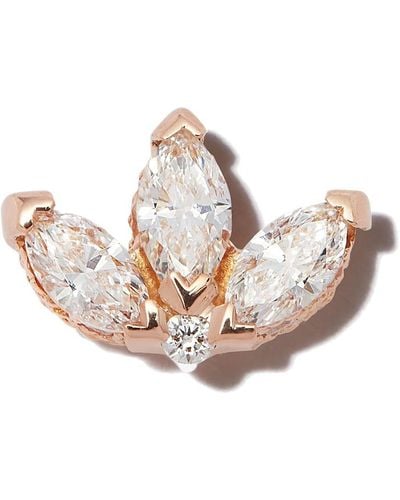 Maria Tash 18kt Rose Gold Lotus Diamond Stud Earring - Pink