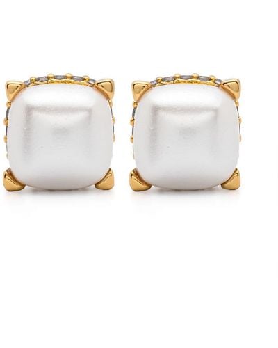 Kate Spade Little Luxuries Stud Earrings - White