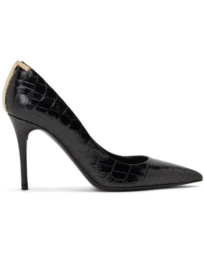 Tom Ford Croc-embossed Leather Court Shoes - Black