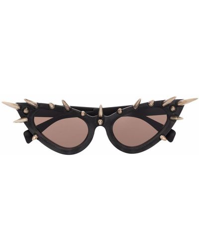 Kuboraum Cat-eye Frame Spiked Sunglasses - Black