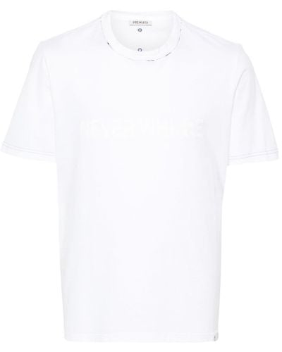 Premiata T-shirt Athens con stampa - Bianco
