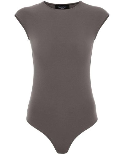 Fabiana Filippi Sleeveless Jersey Bodysuit - Gray
