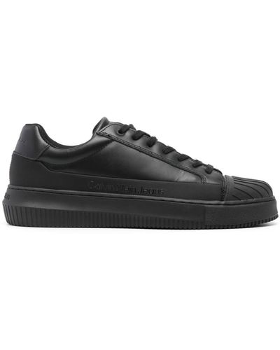 Calvin Klein Leather Low-top Trainers - Black