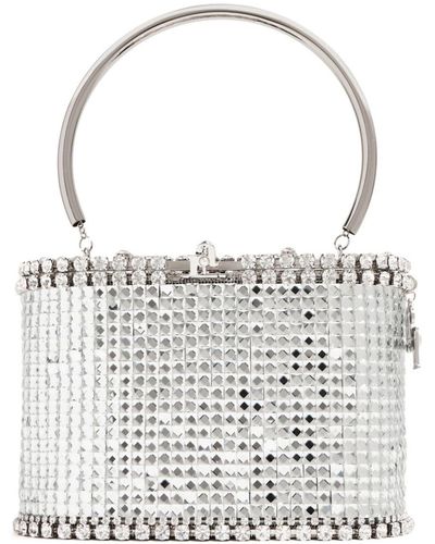 Rosantica Mini Holli Luce Crystal-embellished Bag - White