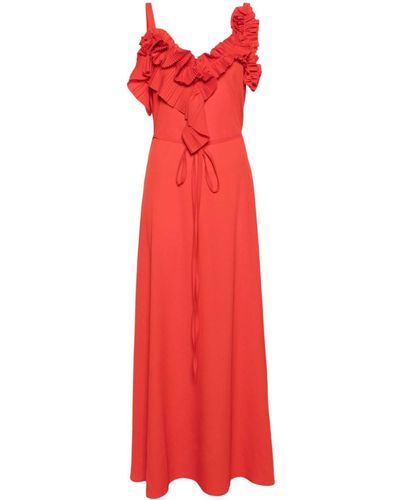P.A.R.O.S.H. Ruffle-detail Dress - Red