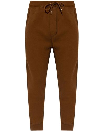 DSquared² Tapered Cotton Track Trousers - Brown