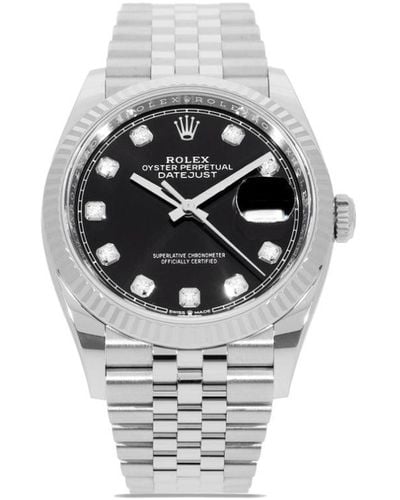 Rolex 2023 Ongedragen Datejust Horloge - Wit