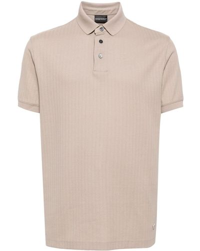 Emporio Armani Polo en coton à manches courtes - Neutre