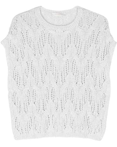 Antonelli Sequined 3D-knit vest - Weiß