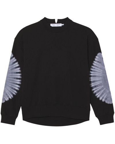 PROENZA SCHOULER WHITE LABEL Sweatshirt mit Batikmuster - Schwarz